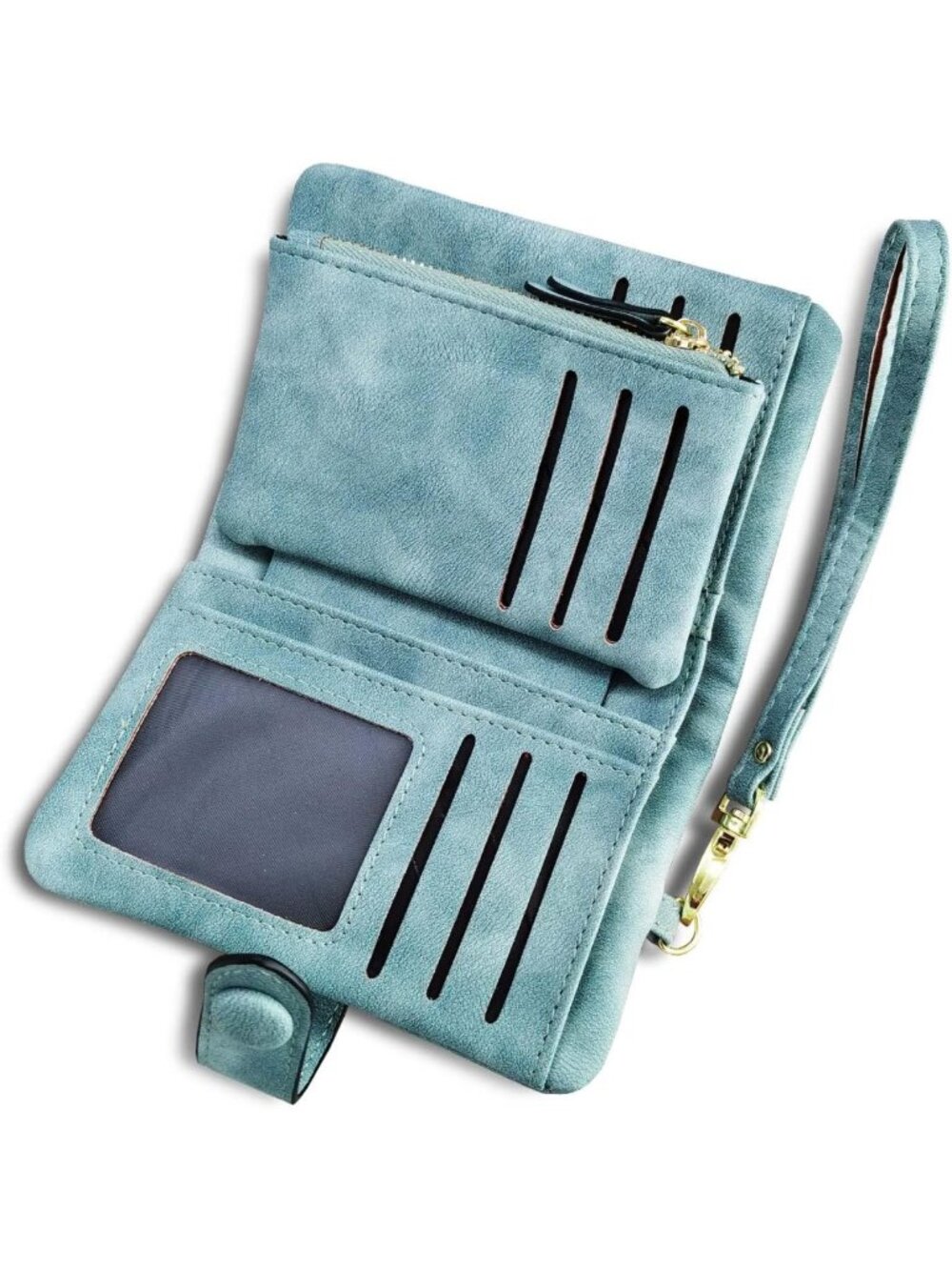 Stylish Women's Small Bifold Leather Wallet | RFID Blocking Wristlet & Card